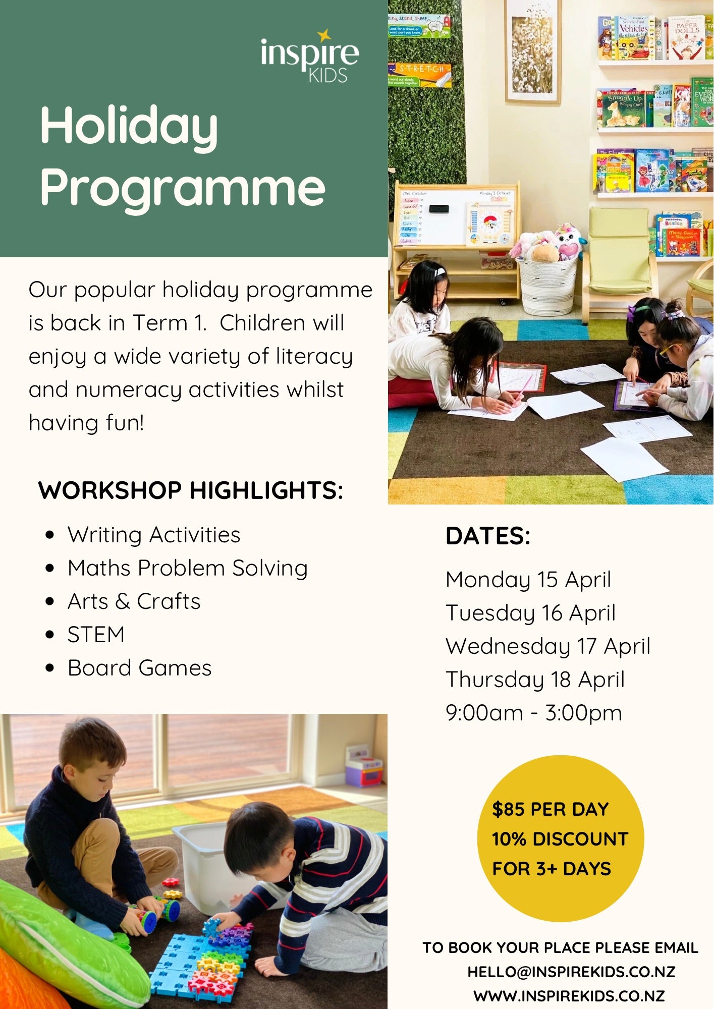 April Holidays Programme 2024